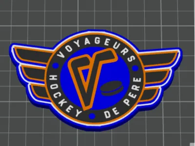 De Pere Voyageurs Hockey logo Medallion