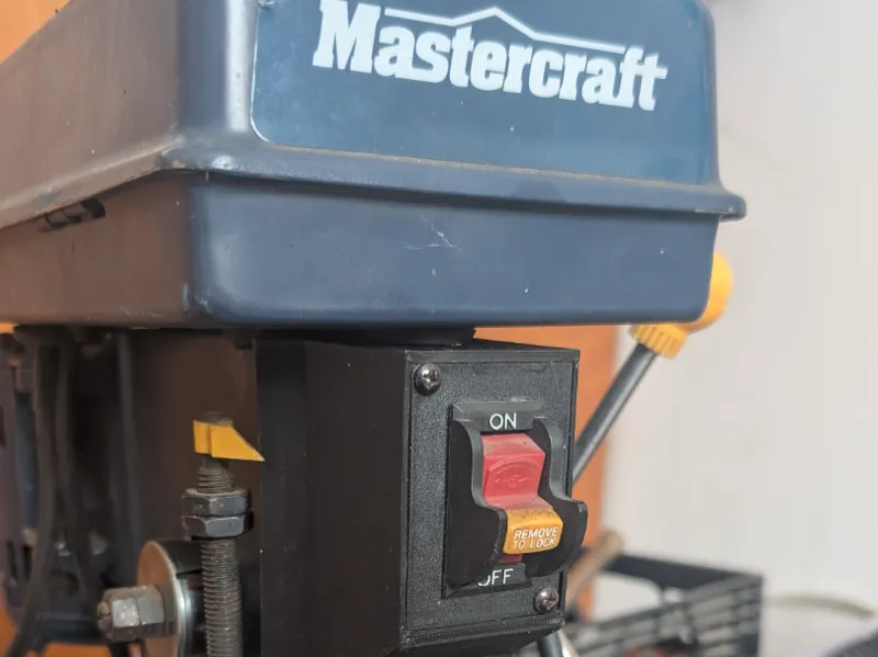 press drill mastercraft, cover switch