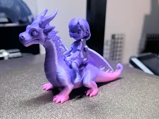 Joyful Girl Dragon Rider