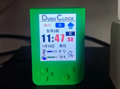 dudu weather clock handheld style case
