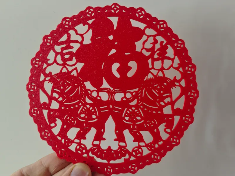 吉祥福马窗花
