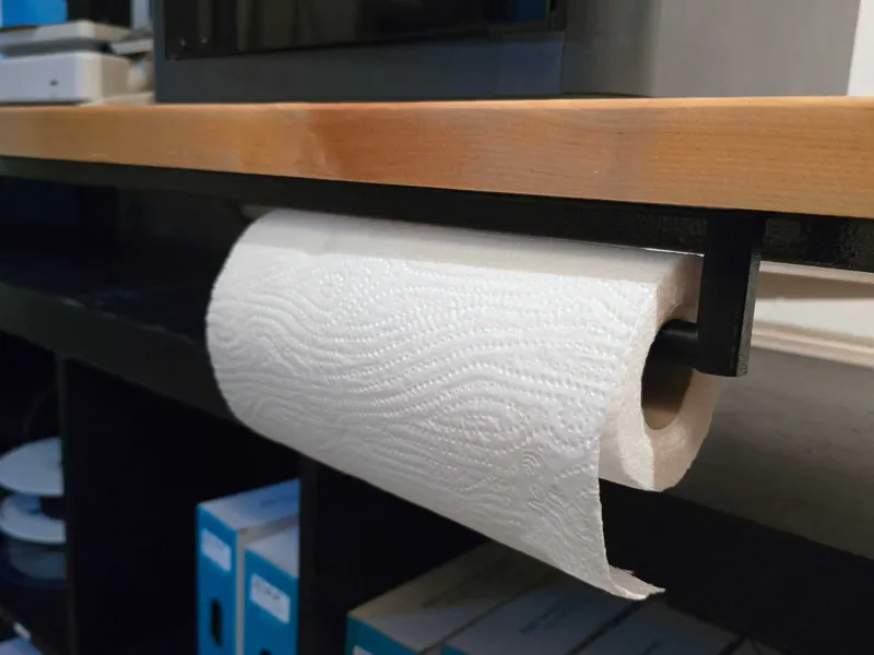 Under-shelf paper towel holder