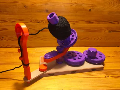 3D-Printed Yarn Winder – Gear- Driven Easy-Print