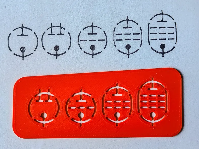 Vacuum Tube Symbol Drawing Template