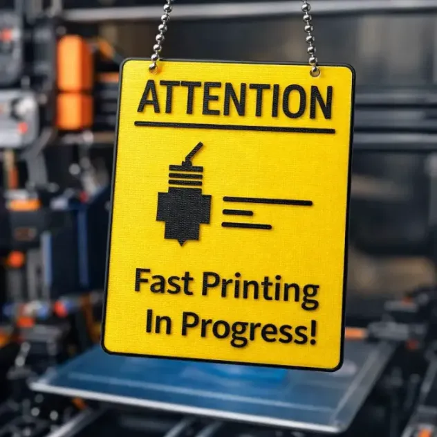 Attention Fast Printing In Progress! Sign