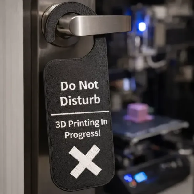 "Do Not Disturb Printing In Progress Door" Sign
