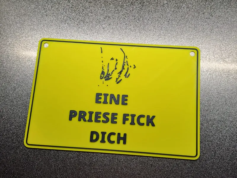 Schild eine Priese