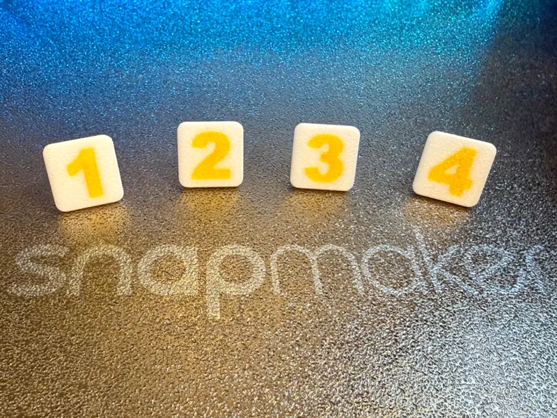 Snapmaker U1 Extruder PTFE Number / Material Clips