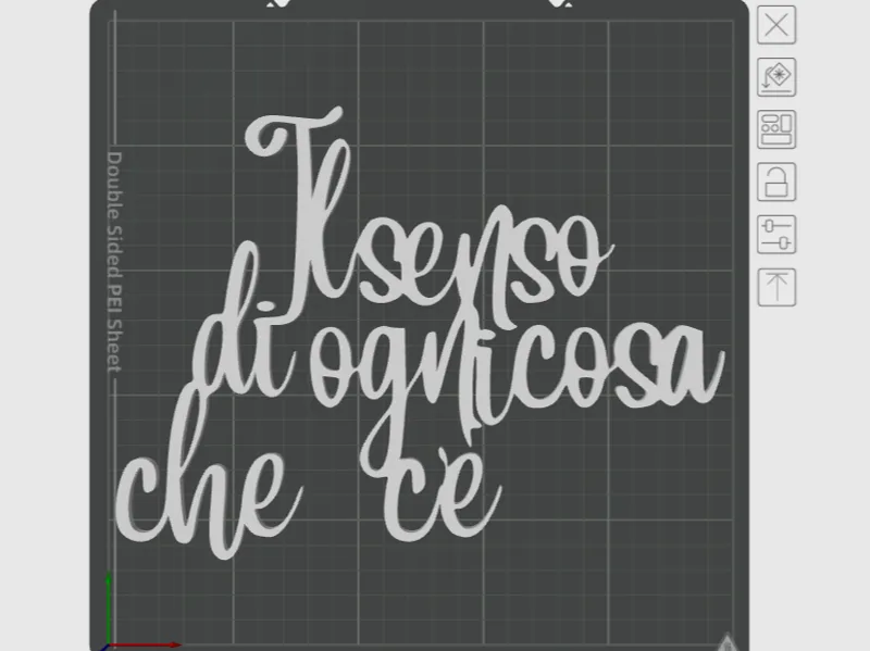 Scritta a muro "il senso di ogni cosa"