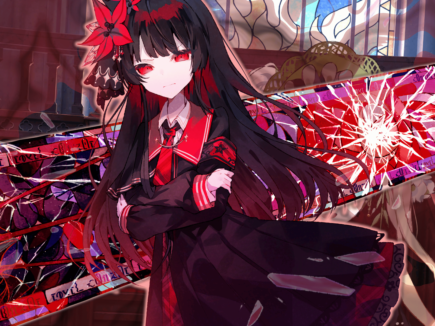 魔法少女的魔女审判 二阶堂希罗异议彩色画