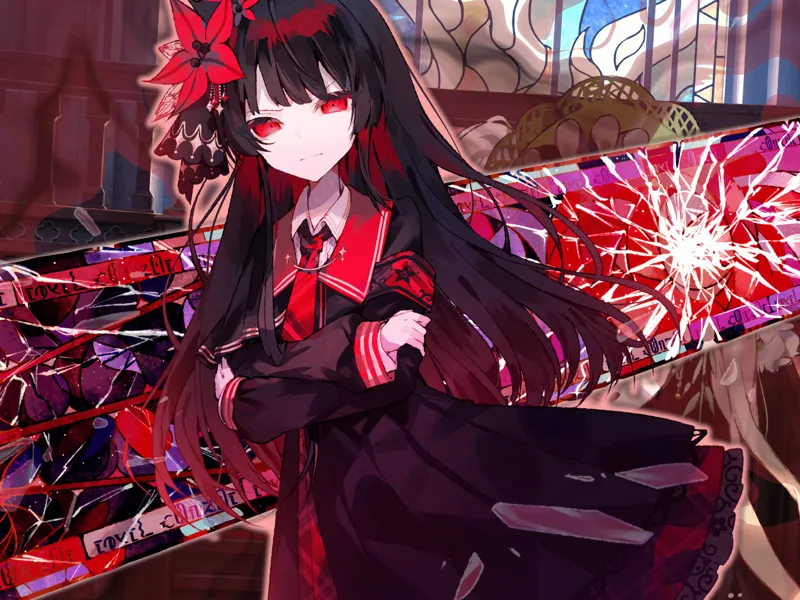 魔法少女的魔女审判 二阶堂希罗异议彩色画