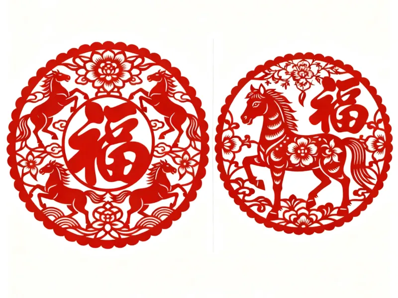 2026年马年福字窗花