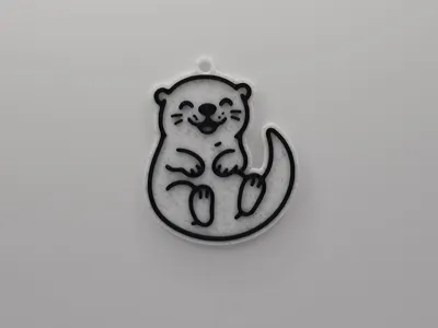 Cute Otter Keychain - Free 3D Print Model - MakerWorld