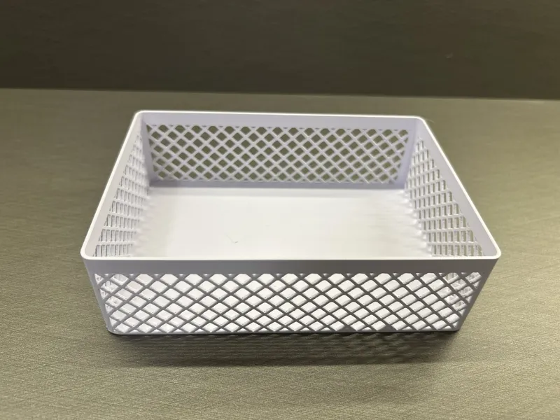 Openwork storage basket
