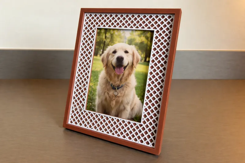 10x15cm Photo Frame with openwork geometric mesh