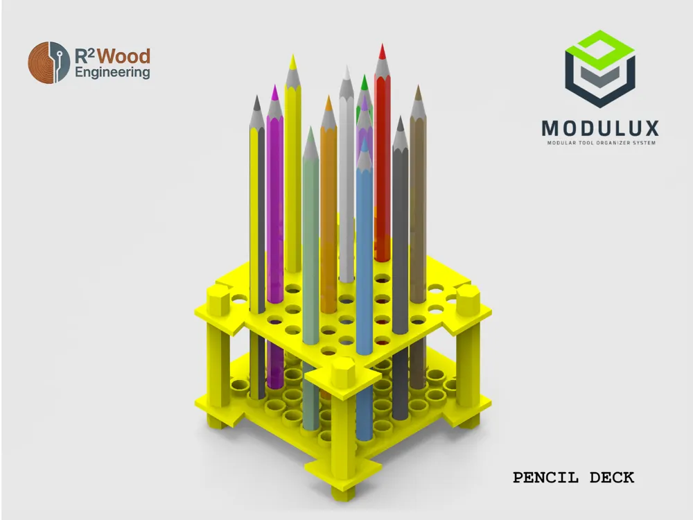 MODULUX - PENCIL DECK - Free 3D Print Model - MakerWorld