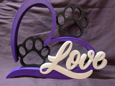 heart with dog paws