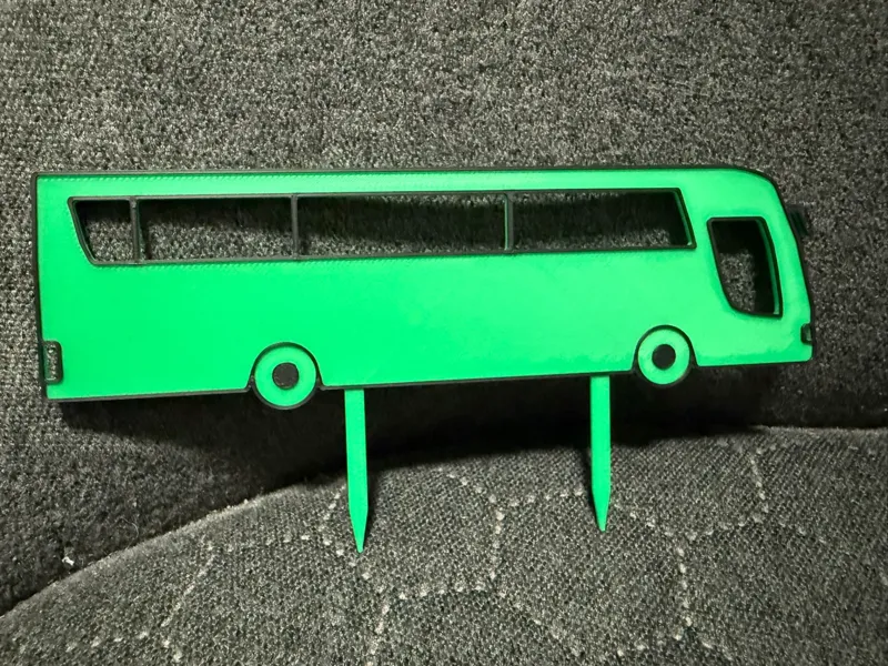 Bus cake topper / autobus zápich 