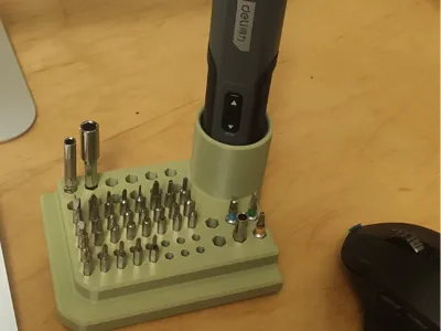 Electro screwdriver+bitholder 4+6,35 bits