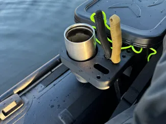 cup and tool holder for bellyboat