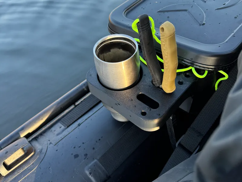 cup and tool holder for bellyboat