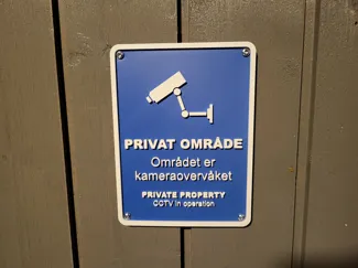 Kameraovervåkningsskilt/CCTV sign (Nor/Eng)
