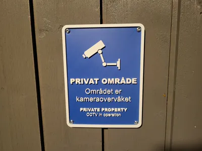 Kameraovervåkningsskilt/CCTV sign (Nor/Eng)