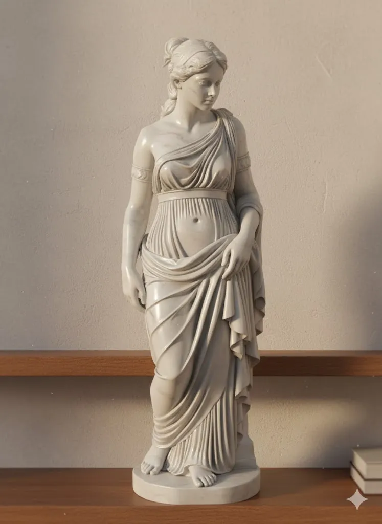 Statue de jeune femme style grec antique