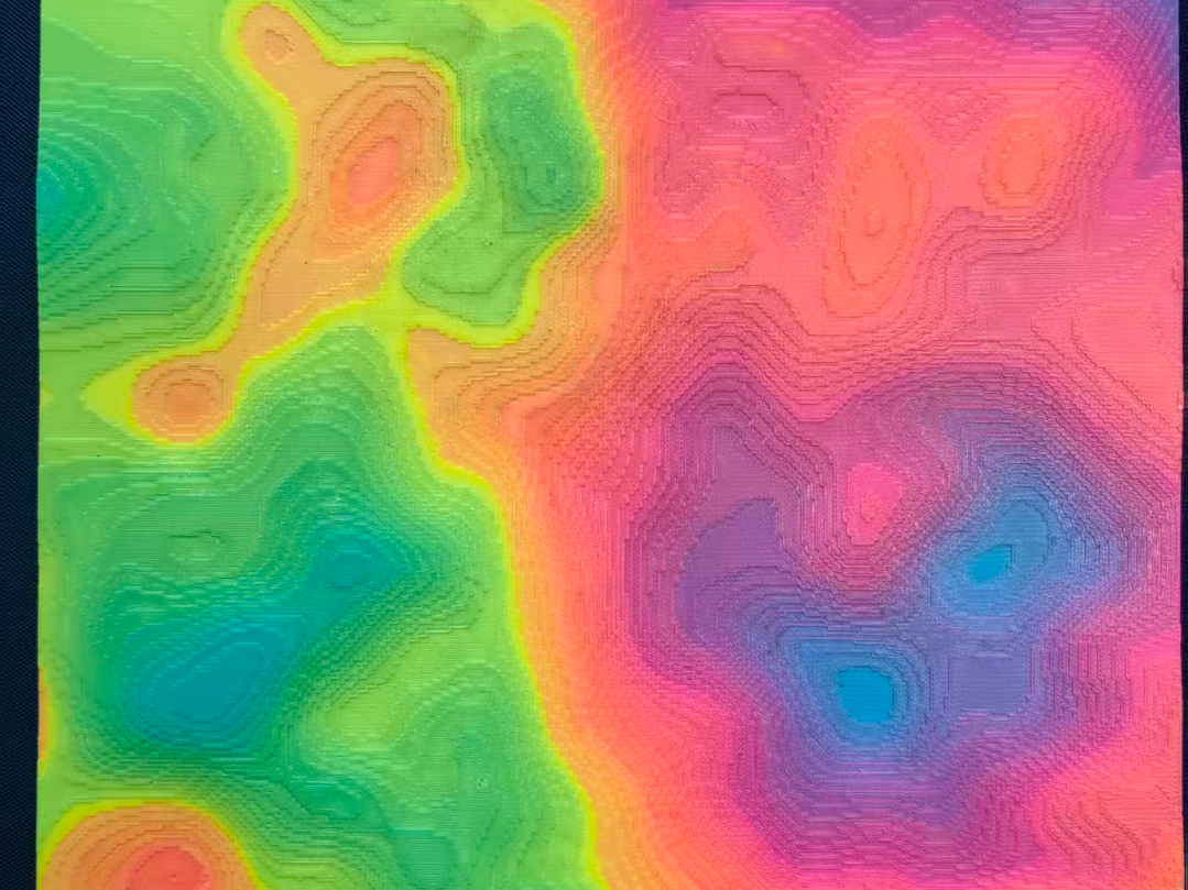 等高线可视化模型45色阶测试-需要至少3种颜色