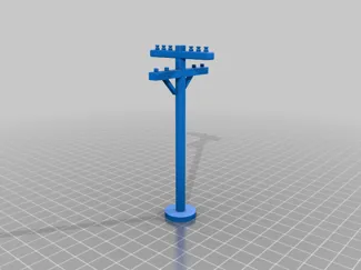 ho scale electric pole finished