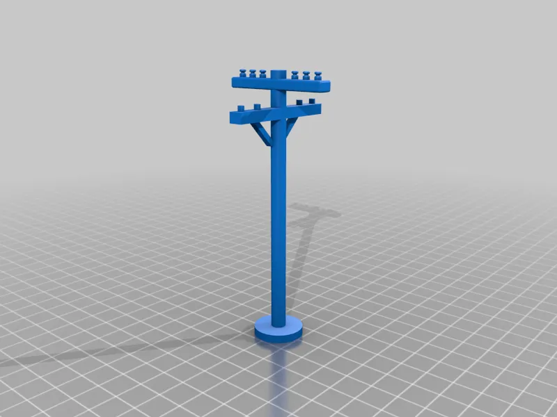 ho scale electric pole finished