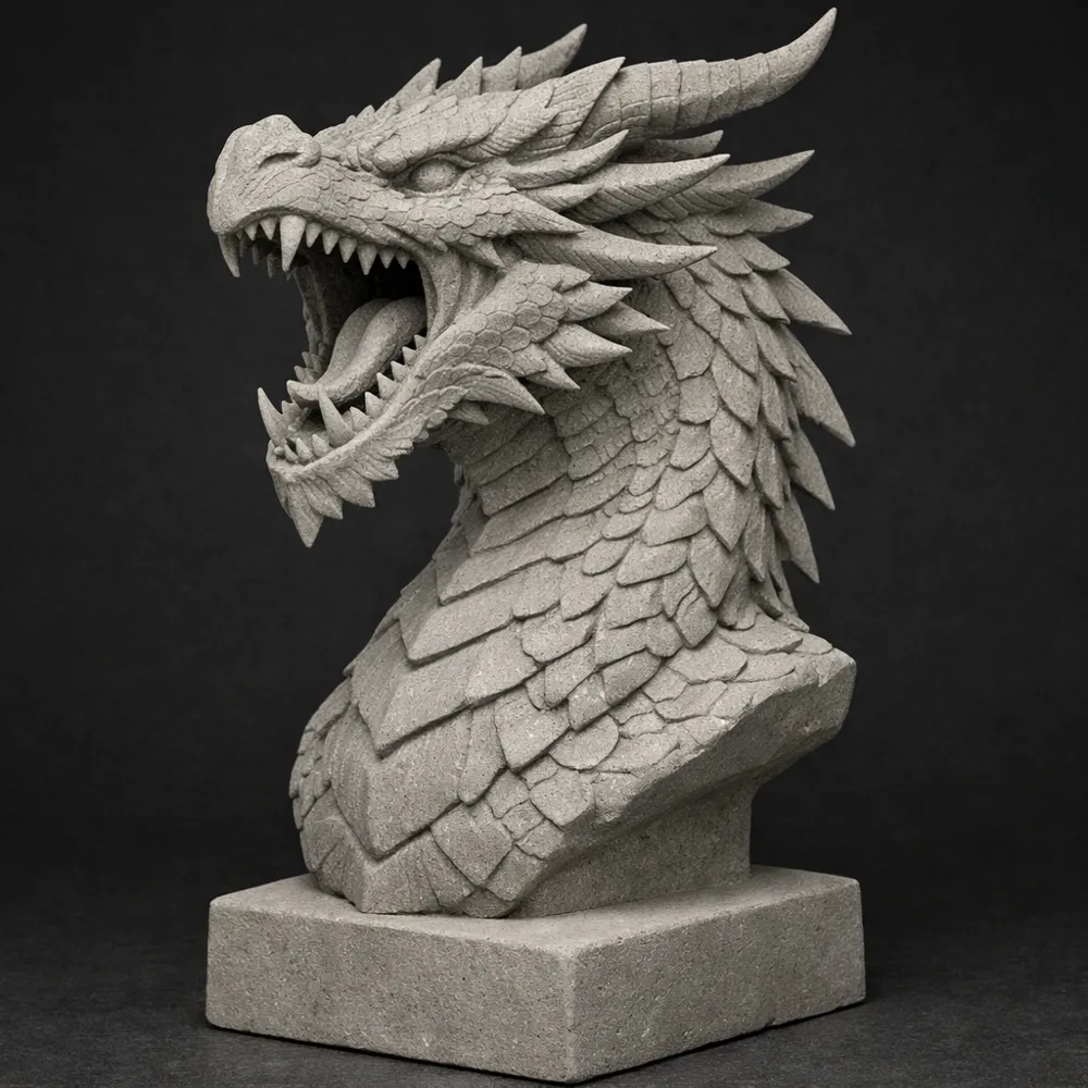 Decorative Dragon Head - Free 3D Print Model - MakerWorld