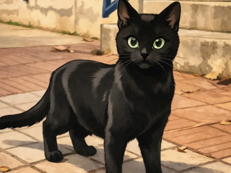 Gato negro cartoon