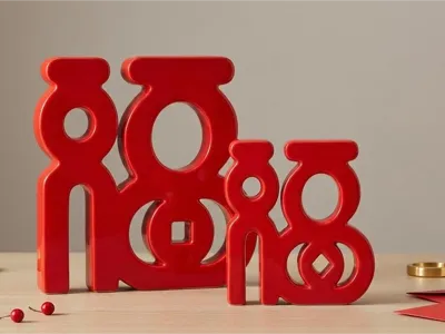 New Chinese Style "Fu" Character 3D Ornament