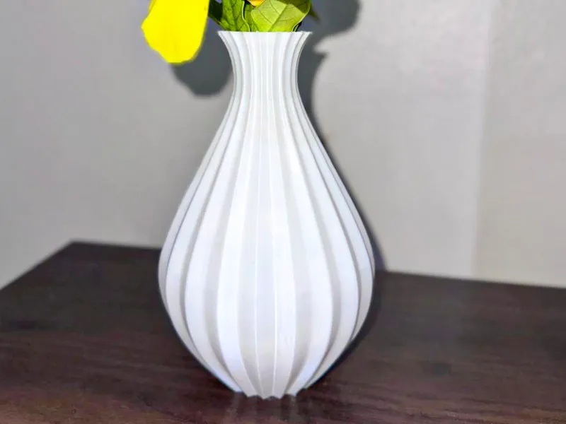 Elegant Ribbed Modern Vase