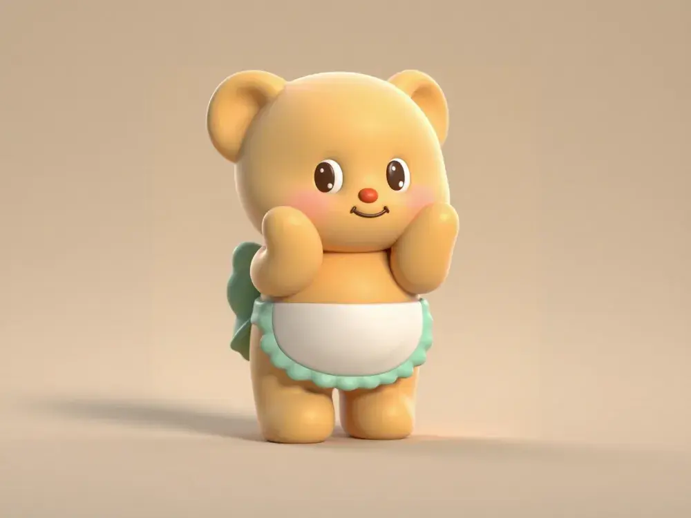 3Dプリント バターベア エプロンバージョン - タイのbutterbear