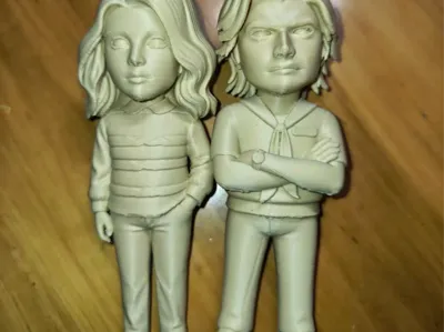 Stranger Things Eleven and Steve Figure (Print-Your-Own)