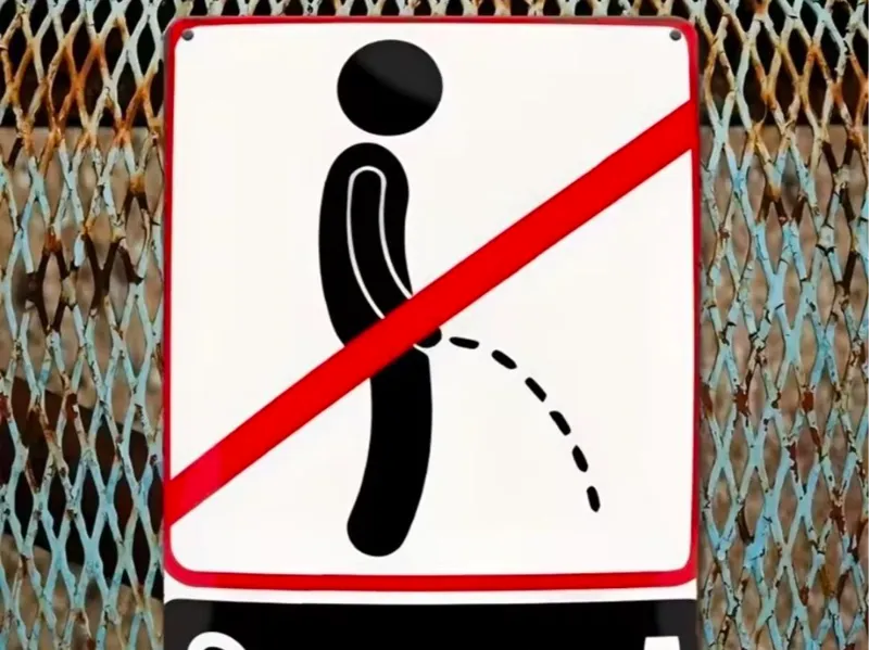 No urinating allowed sign Wall Decoration Poster