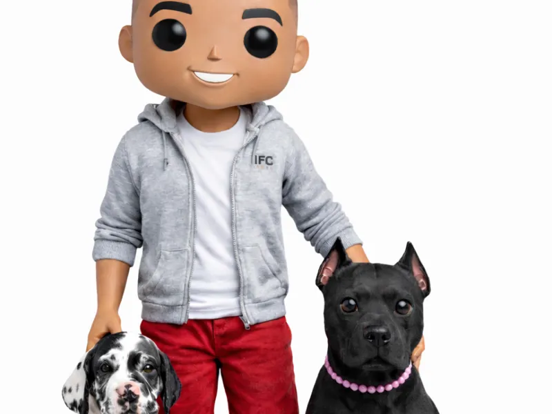 Rapaz com seus pets