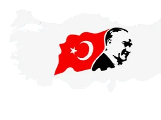 Türkiye Bayrağı ve Atatürk Silueti