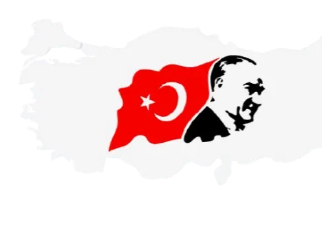 Türkiye Bayrağı ve Atatürk Silueti