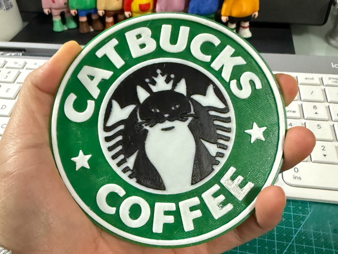 Catbucks杯垫，猫咪星巴克杯垫