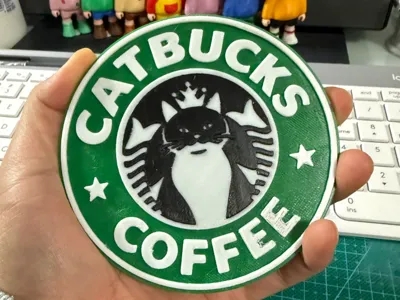 Catbucks Coasters, Cat Starbucks Coasters