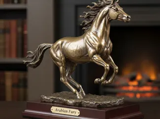 horse on a stand