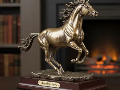 horse on a stand
