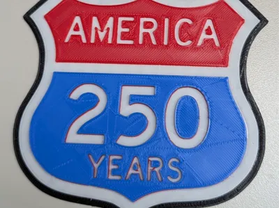 America 250 US Highway Sign