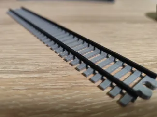H0 scale rail (16.5 mm / 204mm long / direct rail)