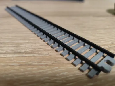H0 scale rail (16.5 mm / 204mm long / direct rail)