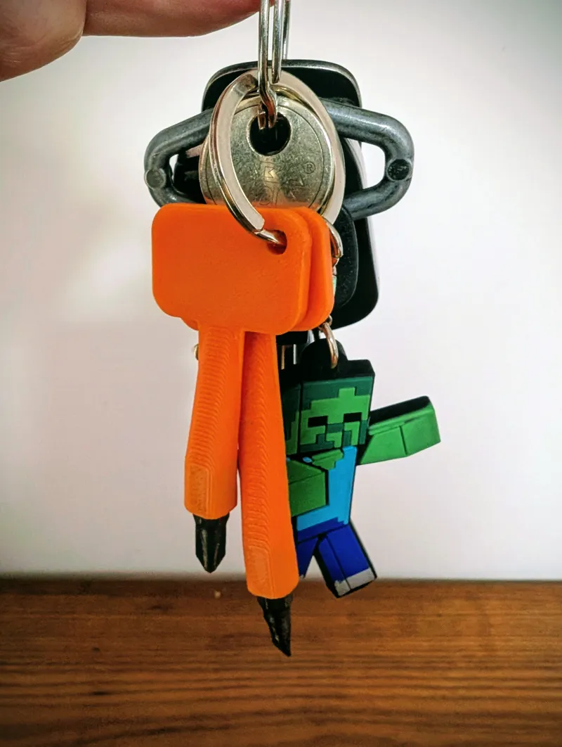 EDC Screwdriver 1/4 Bit Driver Keychain