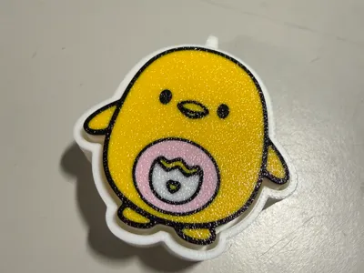 Clickety Bird Yellow Chibi Bird Clicker - Free 3D Print Model - MakerWorld